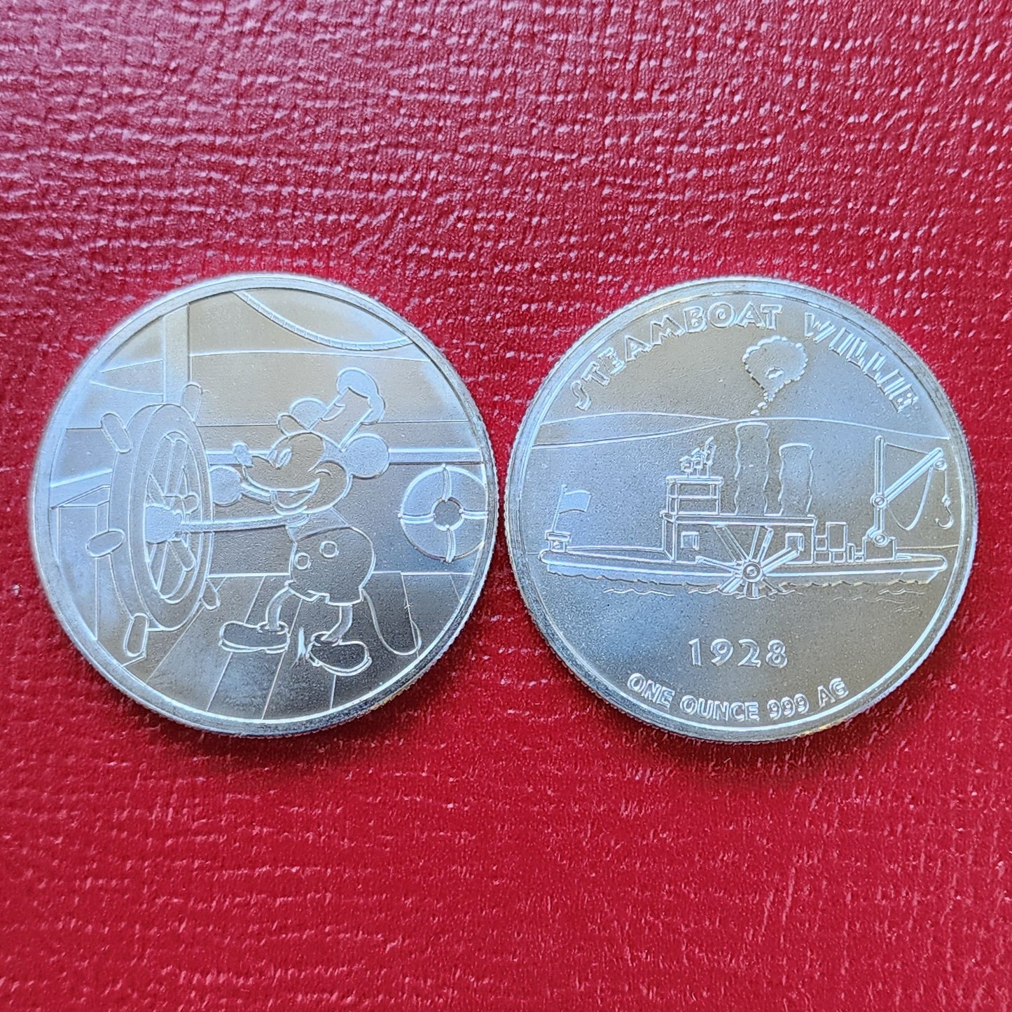 One Troy Oz. .999 Silver Round - Steamboat Willie
