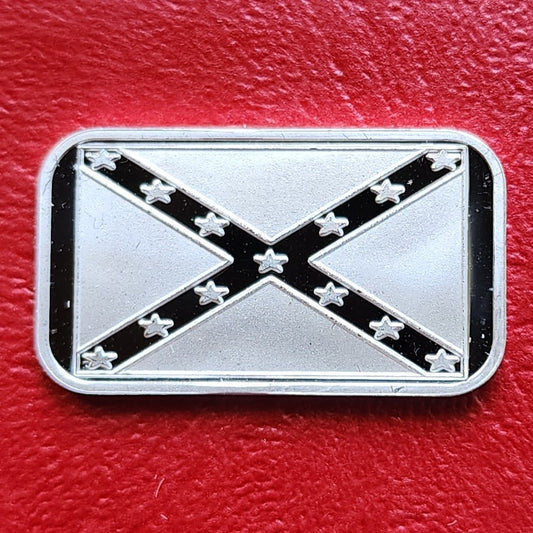 5 Grams .999 Silver Bar - Confederate Flag
