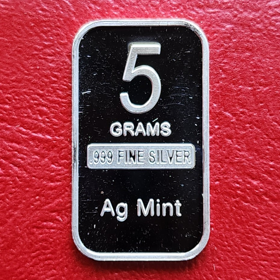 5 Grams .999 Silver Bar - Confederate Flag