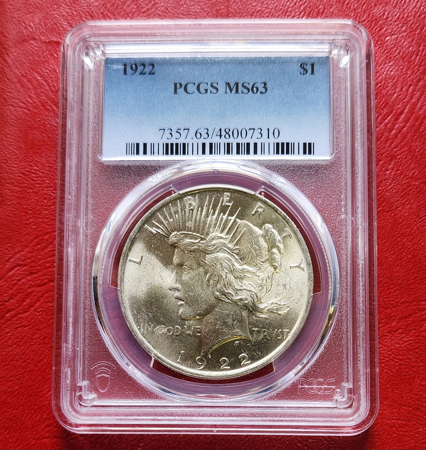 1922 PCGS MS63 Silver Peace Dollar