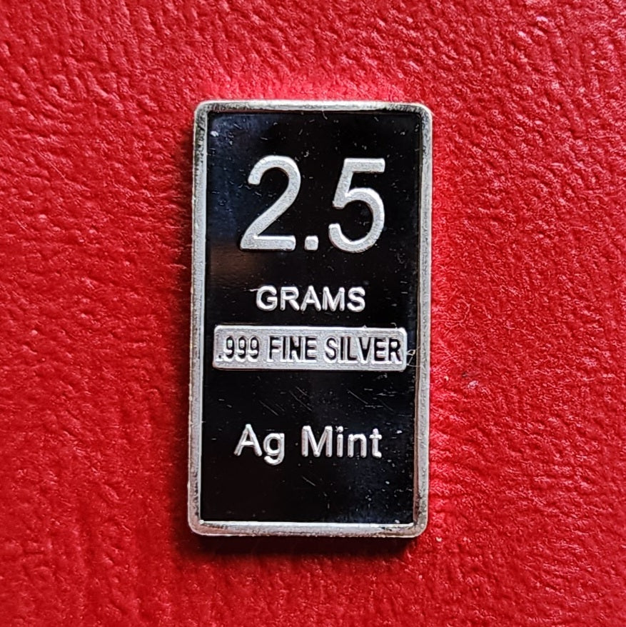 2.5 Grams .999 Silver Bar - Gun