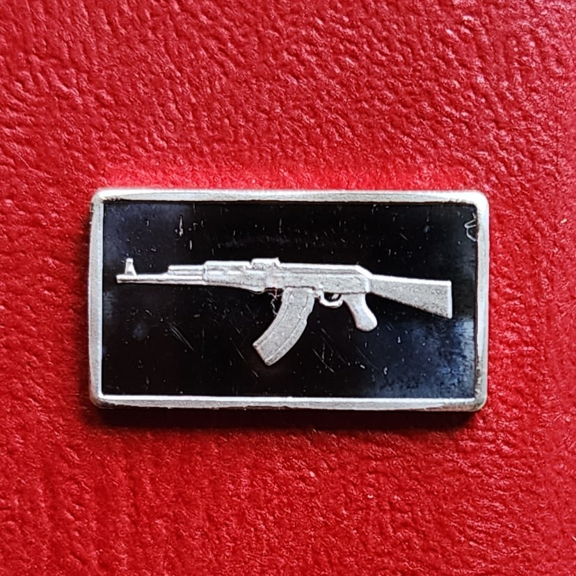 2.5 Grams .999 Silver Bar - Gun