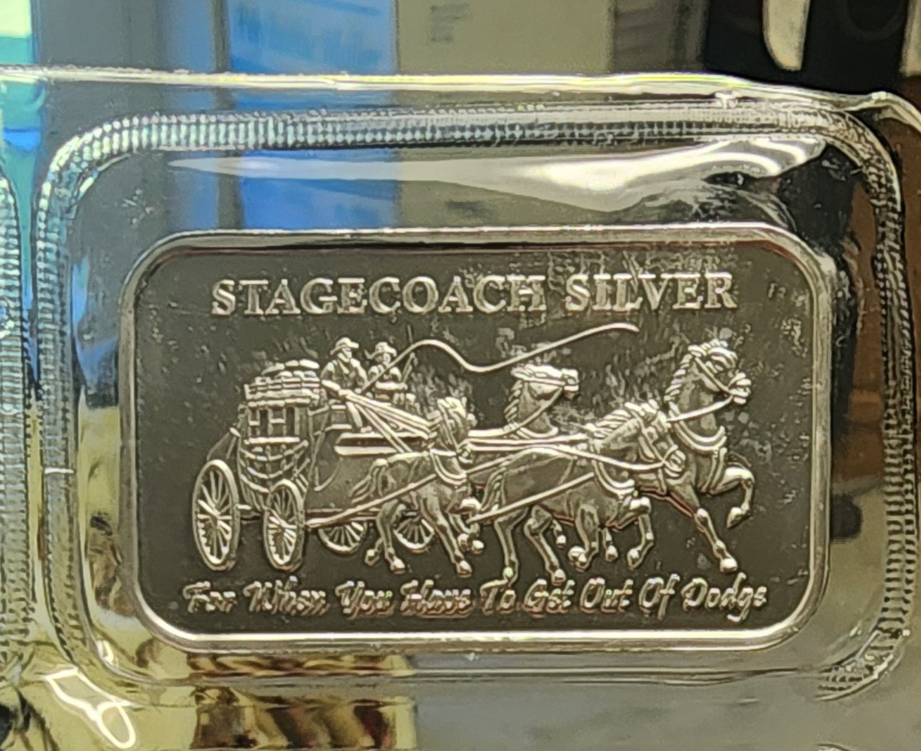 One Troy Oz .999 Silver Stagecoach Bar