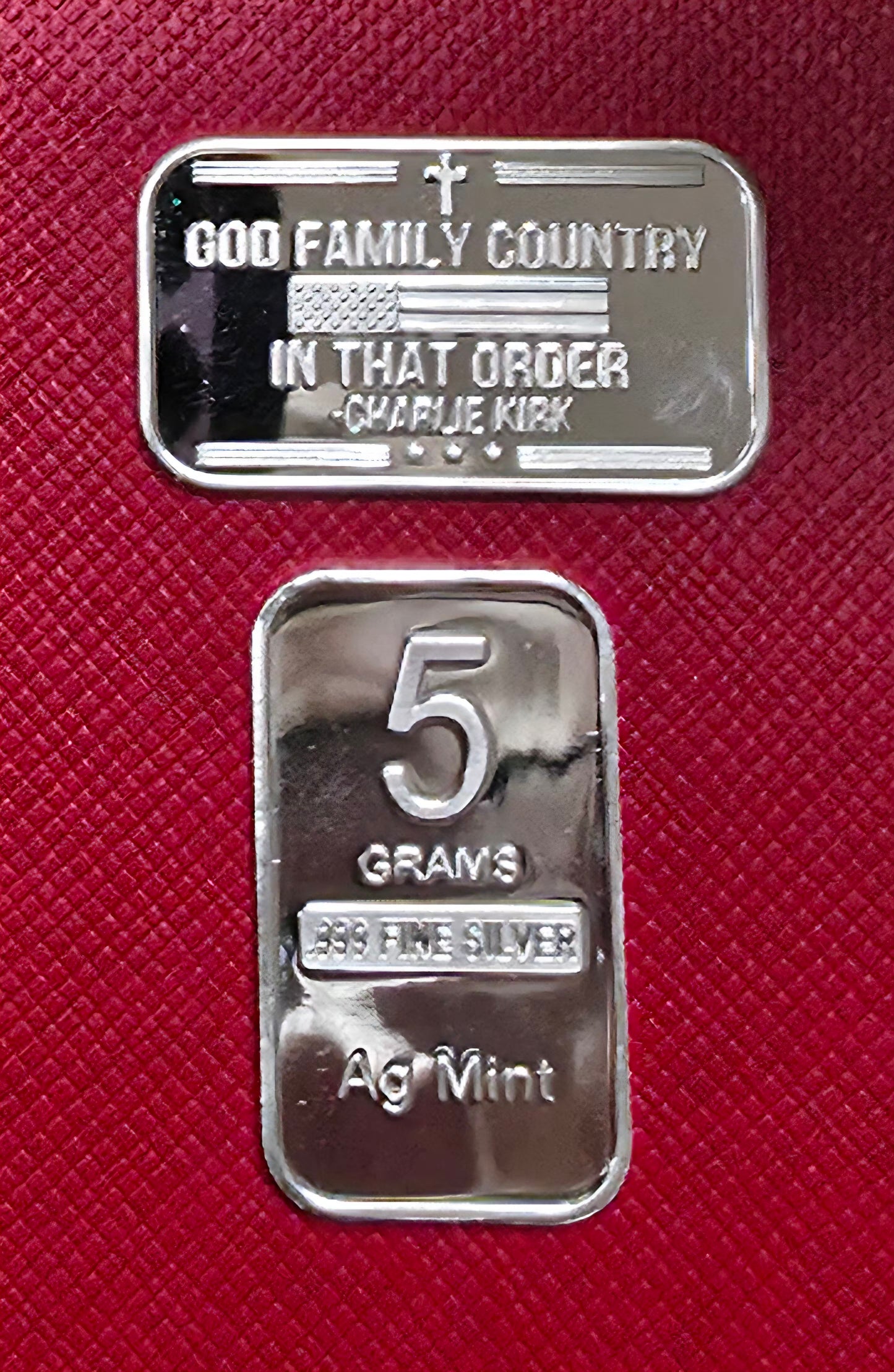 5 Grams .999 Silver Bar - Charlie Kirk