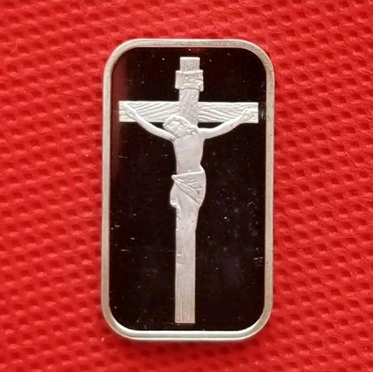 5 Grams .999 Silver Bar - Crucifixion