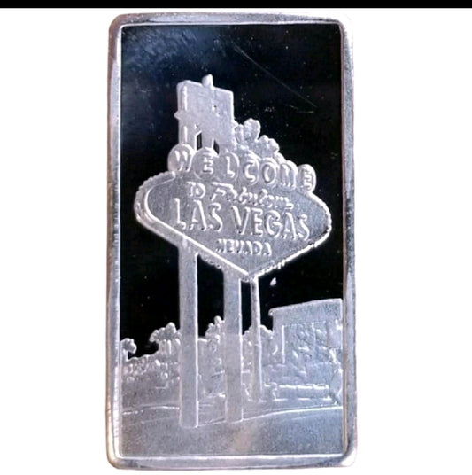 2.5 Grams .999 Silver Bar - Las Vegas Sign
