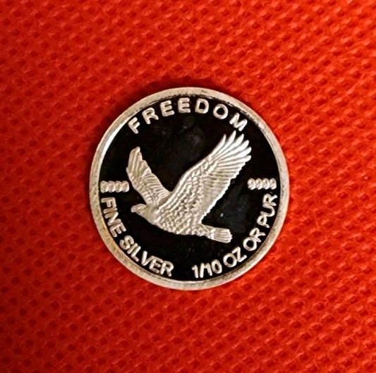 One Tenth  Troy Oz.  .9999 Freedom Round