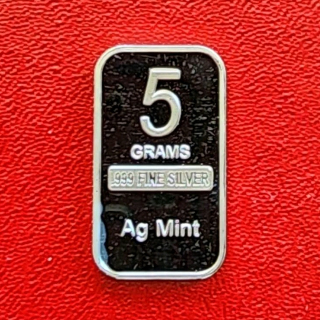 5 Grams .999 Silver Bar - American Flag