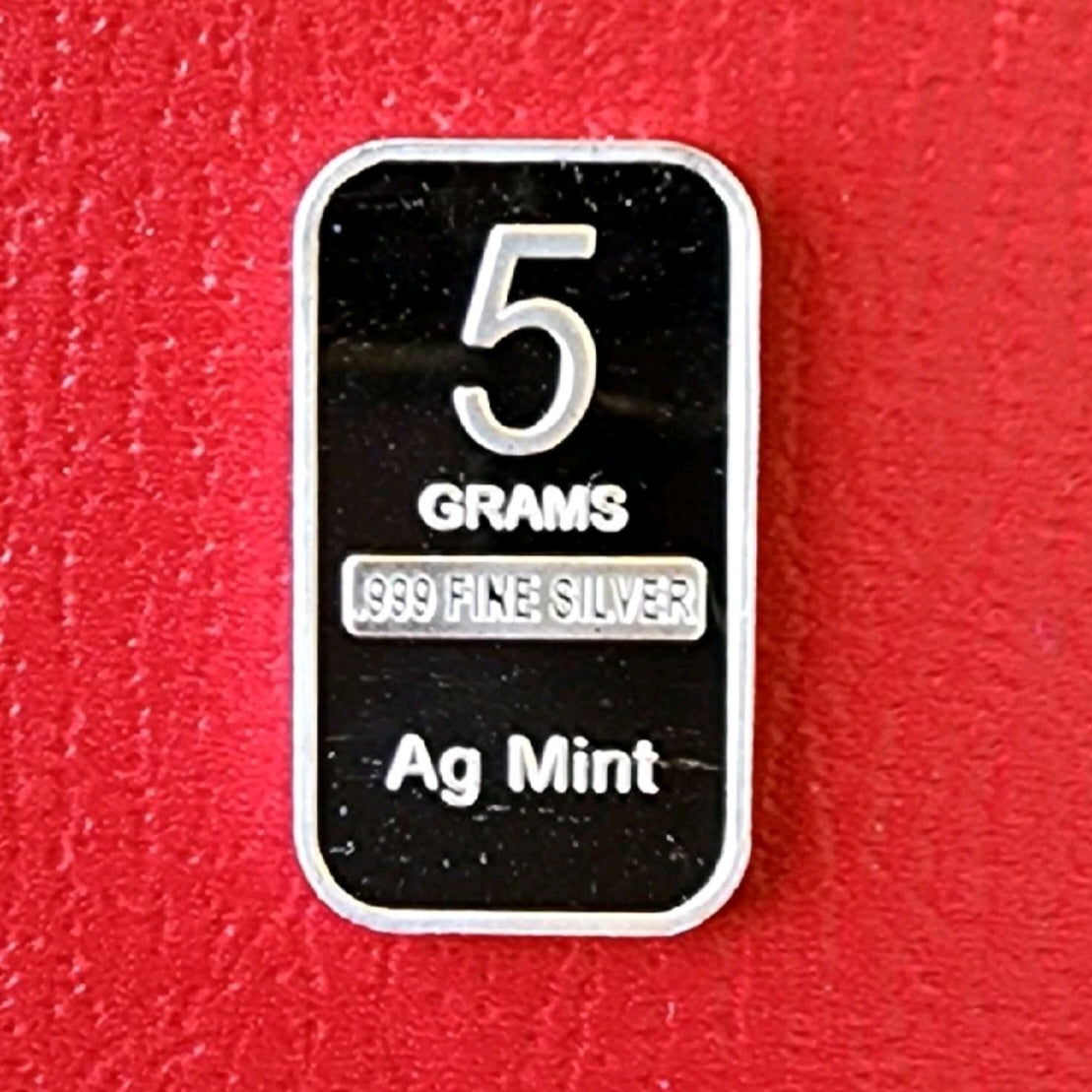5 Grams .999 Silver Bar - Panda and Cub