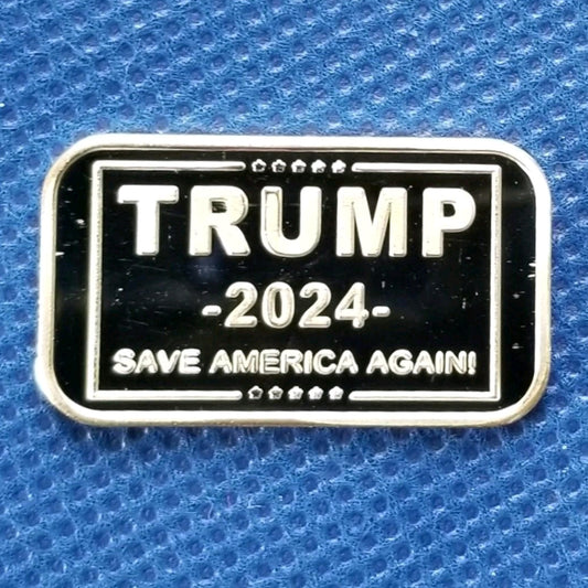 5 Grams .999 Silver Bar - Trump 2024 - Save America Again