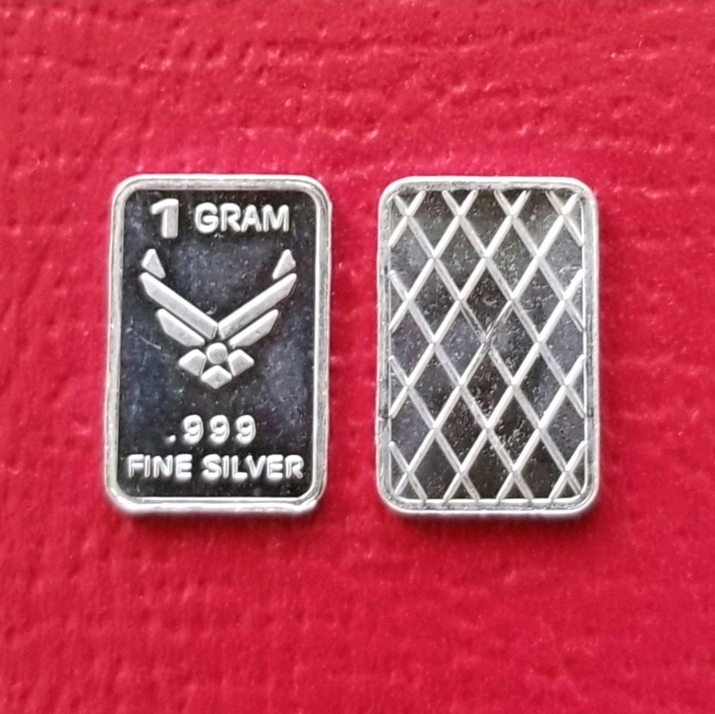 One Gram .999 Silver Air Force Bars - Lot of 5