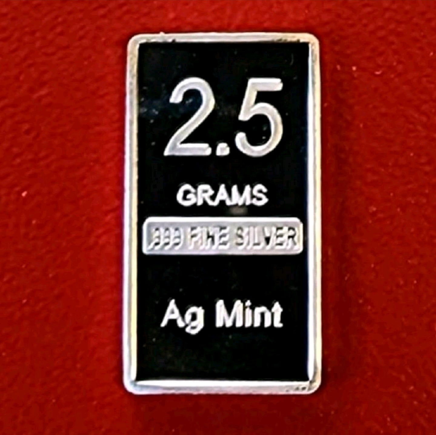 2.5 Grams .999 Silver Bar - Crucifix