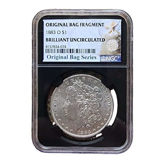 Pre-1921 NGC BU  Morgan Silver Dollar in Original Bag Fragment Holder