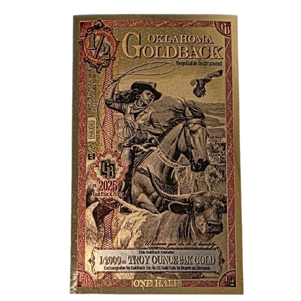Oklahoma One Half Goldback