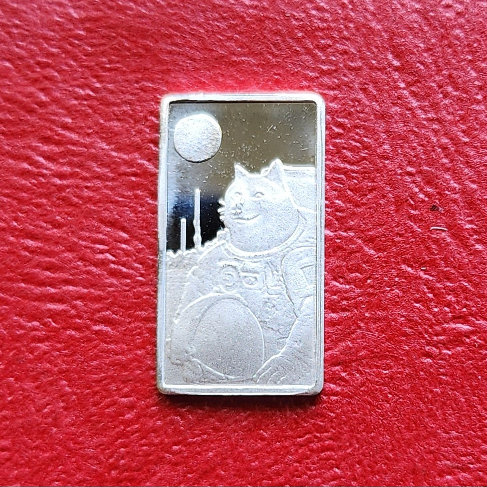 2.5 Grams .999 Silver Bar - Dogecoin