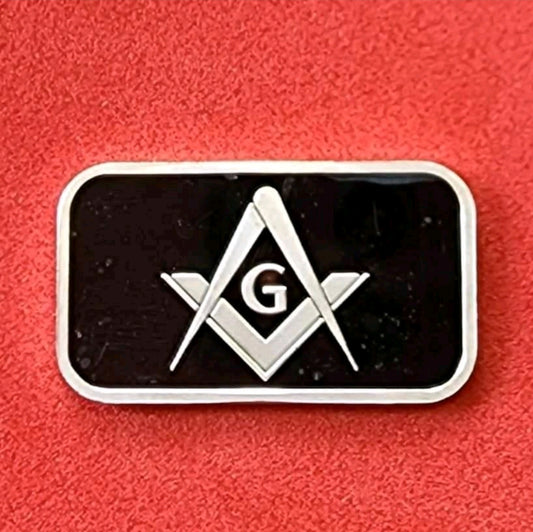5 Grams .999 Silver Bar - Freemason