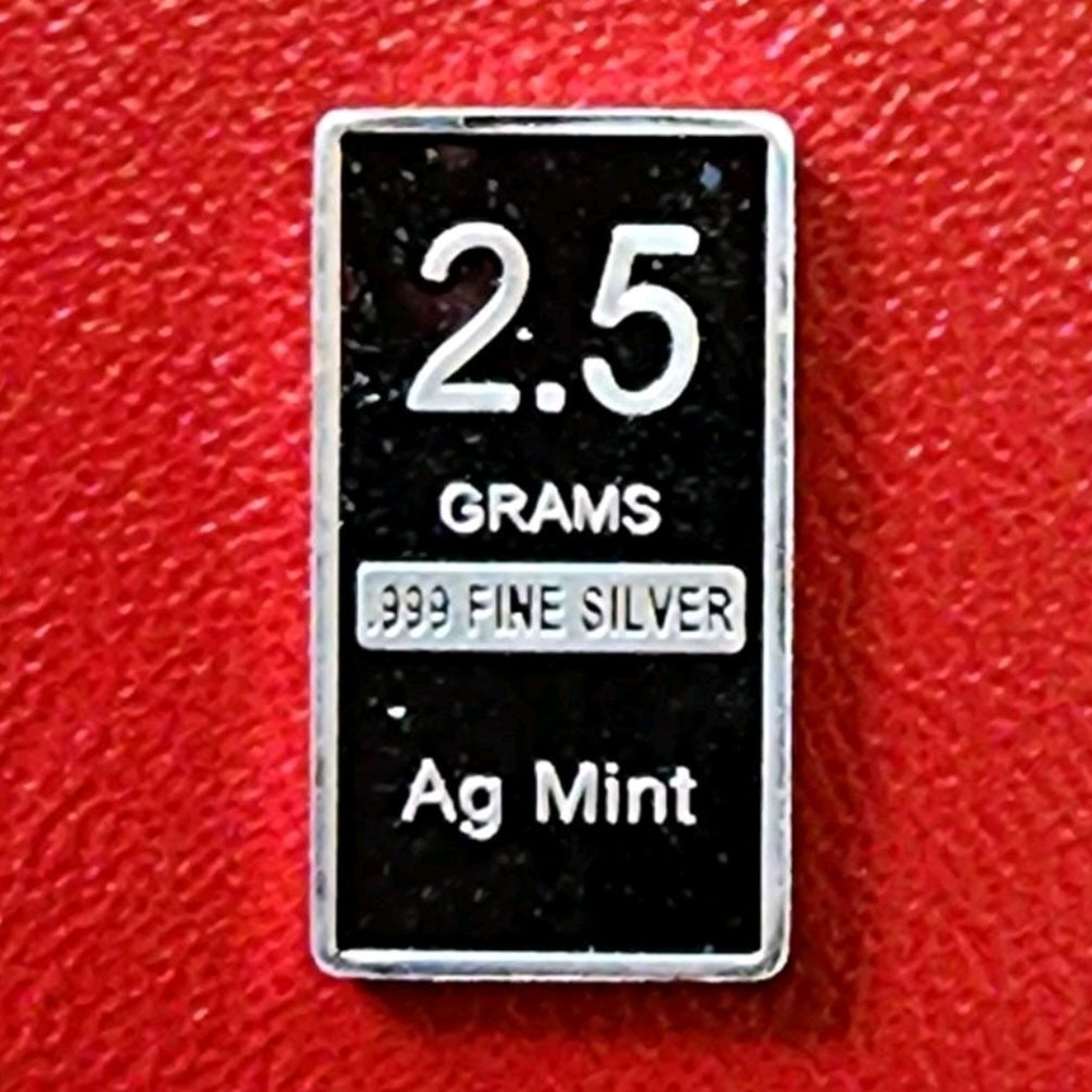 2.5 Grams .999 Silver Bar - American Flag