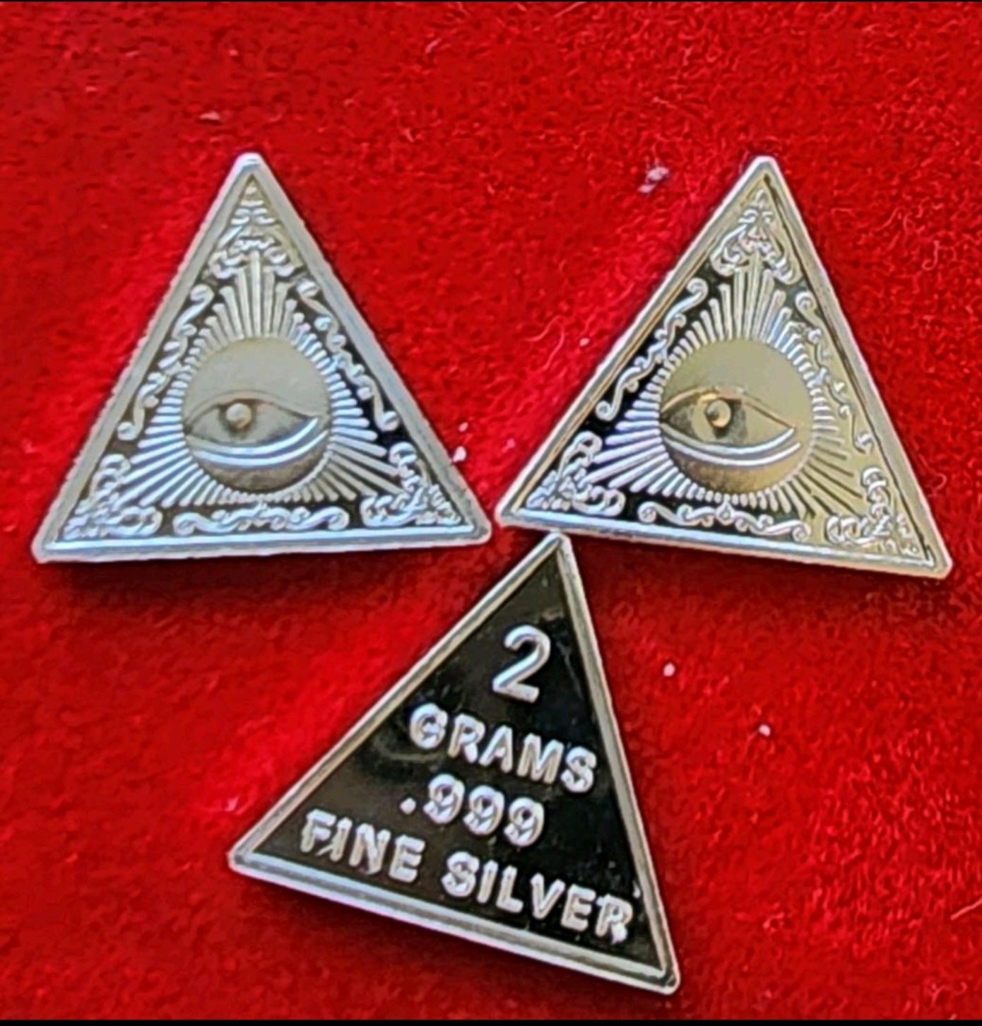 2 Grams .999 Silver Triangles - Lot of 3